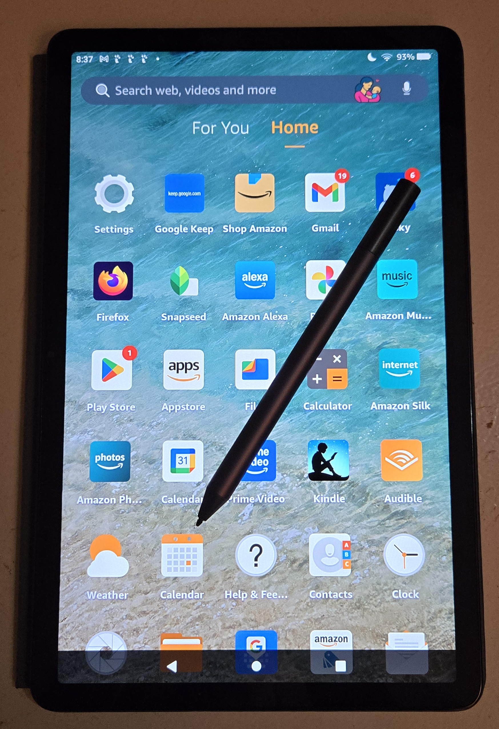 Tablet with stylus